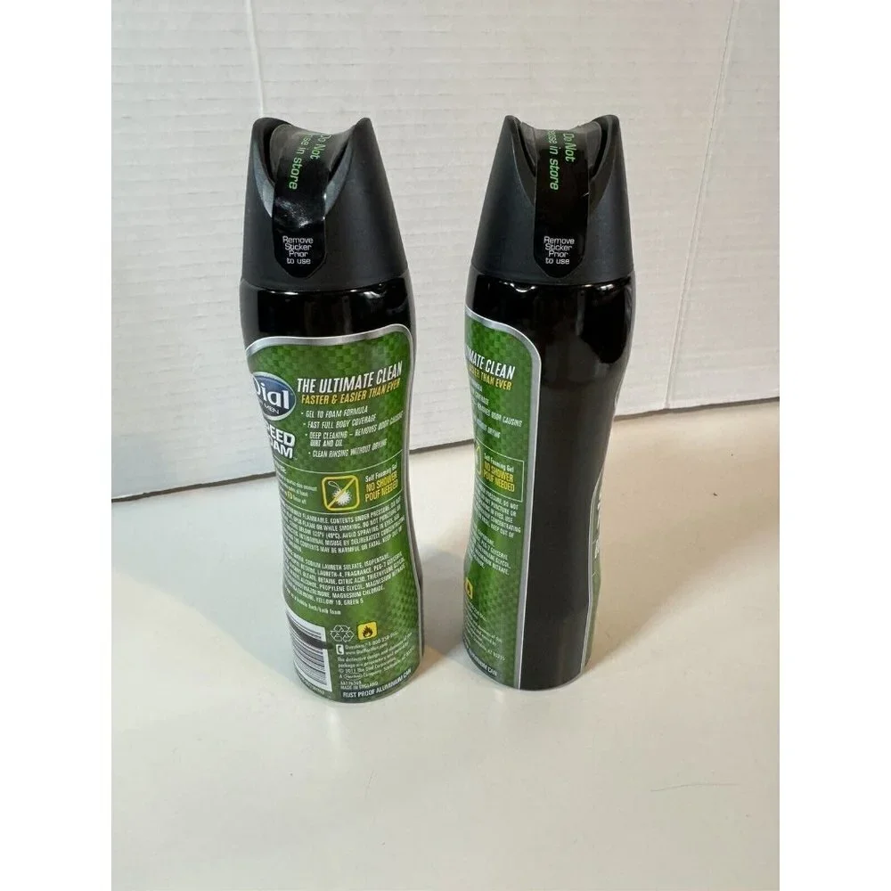 2-Dial Men Speed Foam Body Wash Gel Deep Cleaning Odor Defense RARE Discontinued